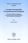 Buchcover Formelle und materielle Versammlungsrechtswidrigkeit.