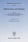 Buchcover Politische Klasse und Verfassung.