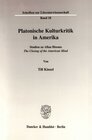 Buchcover Platonische Kulturkritik in Amerika.