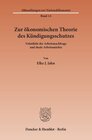 Buchcover Zur ökonomischen Theorie des Kündigungsschutzes.