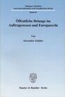 Buchcover Öffentliche Belange im Auftragswesen und Europarecht.