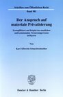 Buchcover Der Anspruch auf materiale Privatisierung.