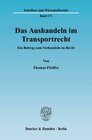 Das Aushandeln im Transportrecht. width=