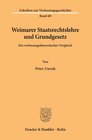 Buchcover Weimarer Staatsrechtslehre und Grundgesetz.