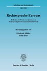 Buchcover Rechtssprache Europas.