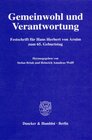 Buchcover Gemeinwohl und Verantwortung.