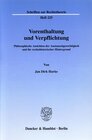 Buchcover Vorenthaltung und Verpflichtung.