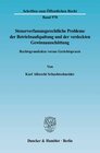 Buchcover Steuerverfassungsrechtliche Probleme der Betriebsaufspaltung und der verdeckten Gewinnausschüttung.