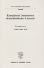Buchcover Europäische Dimensionen deutschbaltischer Literatur.