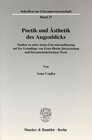 Buchcover Poetik und Ästhetik des Augenblicks.