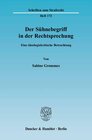 Buchcover Der Sühnebegriff in der Rechtsprechung.