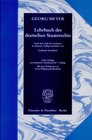 Buchcover Lehrbuch des deutschen Staatsrechts.