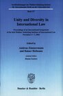 Buchcover Unity and Diversity in International Law.