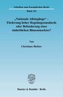 Buchcover "Nationale Alleingänge" - Förderung hoher Regelungsstandards oder Behinderung eines einheitlichen Binnenmarktes?