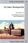 Buchcover 125 Jahre Reichsgericht.