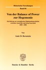 Buchcover Von der Balance of Power zur Hegemonie.