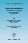 Buchcover Legitimationsgrundlagen einer europäischen Verfassung.