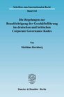 Buchcover Die Regelungen zur Beaufsichtigung der Geschäftsführung im deutschen und britischen Corporate Governance Kodex.