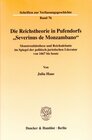 Buchcover Die Reichstheorie in Pufendorfs "Severinus de Monzambano".