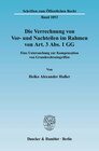 Buchcover Die Verrechnung von Vor- und Nachteilen im Rahmen von Art. 3 Abs. 1 GG.