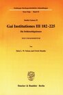 Buchcover Gai Institutiones III 182 - 225.