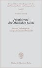 Buchcover "Privatisierung" des Öffentlichen Rechts.