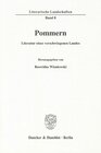 Buchcover Pommern - Literatur eines verschwiegenen Landes.