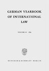 Buchcover German Yearbook of International Law - Jahrbuch für Internationales Recht.