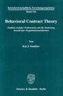 Buchcover Behavioral Contract Theory.