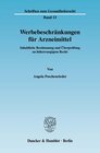 Buchcover Werbebeschränkungen für Arzneimittel.