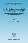Buchcover Von der Parlamentssouveränität zur Verfassungssouveränität.