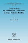 Buchcover Anwendbarkeit des humanitären Völkerrechts im Israel-Palästina-Konflikt.