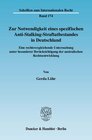 Buchcover Zur Notwendigkeit eines spezifischen Anti-Stalking-Straftatbestandes in Deutschland.