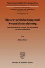 Buchcover Steuervereinfachung und Steuerhinterziehung.