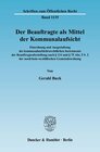 Buchcover Der Beauftragte als Mittel der Kommunalaufsicht.