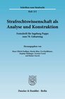 Buchcover Strafrechtswissenschaft als Analyse und Konstruktion.