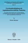 Buchcover Gewinnabschöpfung als kapitalmarktrechtliche Sanktion.