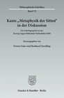 Buchcover Kants "Metaphysik der Sitten" in der Diskussion.