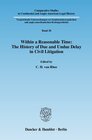Buchcover Within a Reasonable Time: The History of Due and Undue Delay in Civil Litigation.