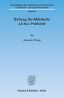 Buchcover Haftung für fehlerhafte Ad-hoc-Publizität.