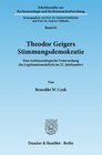 Buchcover Theodor Geigers Stimmungsdemokratie.