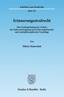 Buchcover Erinnerungsstrafrecht.