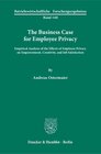 Buchcover The Business Case for Employee Privacy.