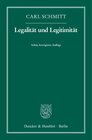 Buchcover Legalität und Legitimität.