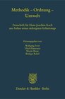 Buchcover Methodik – Ordnung – Umwelt.