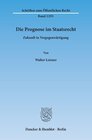 Buchcover Die Prognose im Staatsrecht.