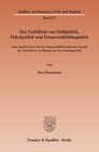Buchcover Das Verhältnis von Geldpolitik, Fiskalpolitik und Finanzstabilitätspolitik.