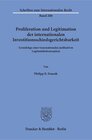 Buchcover Proliferation und Legitimation der internationalen Investitionsschiedsgerichtsbarkeit.