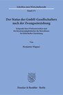 Buchcover Der Status des GmbH-Gesellschafters nach der Zwangseinziehung.