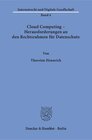 Buchcover Cloud Computing – Herausforderungen an den Rechtsrahmen für Datenschutz.
